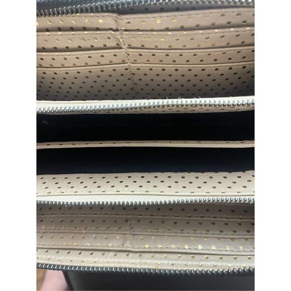 Day Lux Gray Snake Embossed Zip Around Wallet EUC - Picture 6 of 7